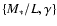 $\{M_{*}/L,\gamma\}$