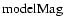 ${\rm modelMag}$