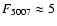 $F_{5007} \approx 5$