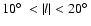 $10\hbox{$^\circ$ }<\vert l\vert<20\hbox{$^\circ$ }$
