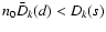 $n_0\bar{D}_k(d)<D_k(s)$