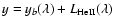 $y=y_b(\lambda )+L_{\rm HeII}(\lambda )$