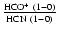 $\frac{{\rm HCO^+~(1-0)}}{{\rm HCN~(1-0)}}$