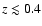 $z \lesssim 0.4$