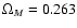 $\Omega _M = 0.263$