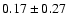 $ 0.17\pm 0.27$