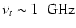 $\nu_{t} \sim 1\;
{\rm ~GHz}$