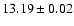 $13.19\pm0.02$