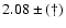 $2.08\pm(\dag )$