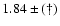 $1.84\pm(\dag )$