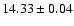 $14.33\pm0.04$