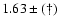 $1.63\pm(\dag )$