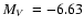 $\mbox{$M_V$ }=-6.63$