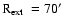 $\mbox{R$\space _{\rm ext}$ }=70\hbox{$^\prime$ }$