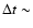 $\Delta t \sim$