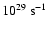 $10^{29}~{\rm s}^{-1}$