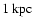 $1~{\rm kpc}$