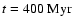 $t=400~{\rm Myr}$