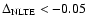 $\Delta_{\rm NLTE} < -0.05$