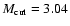 $M_{\rm cut}=3.04$