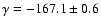 $\gamma=-167.1\pm0.6$