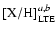 $[{\rm X}/{\rm H}]_{\rm LTE}^{a,b}$