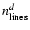 $n_{\rm lines}^{d}$