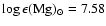 $\log \epsilon({\rm Mg})_{\odot}=7.58$