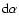 ${\rm d} \alpha$