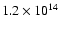 $1.2 \times 10^{14}$
