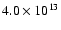 $4.0 \times 10^{13}$