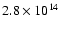 $2.8 \times 10^{14}$