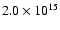 $2.0 \times 10^{15}$