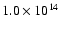 $1.0 \times 10^{14}$