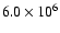 $6.0 \times 10^6$