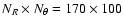$N_R\times N_\theta=170 \times 100$