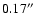 $0.17\hbox{$^{\prime\prime}$ }$