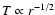 $T \propto r^{-1/2}$