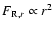 $F_{{\rm R},r} \propto
r^2$