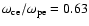 $\omega_{\rm ce}/\omega_{\rm pe}=0.63$