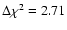 $\Delta
\chi^2 =2.71$