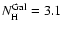 $N_{\rm H}^{\rm Gal}=3.1$