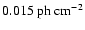 $0.015~{\rm ph~cm^{-2}}$