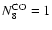 $N^{\rm CO}_8=1$
