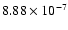 $8.88\times10^{-7}$