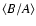 $\langle B/A \rangle$