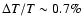 $\Delta T/T\sim
0.7\%$