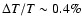 $\Delta T/T\sim 0.4\%$