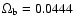 $\Omega_{\rm b}=0.0444$
