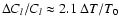 $\Delta C_l/C_l\approx 2.1~\Delta T/T_0$